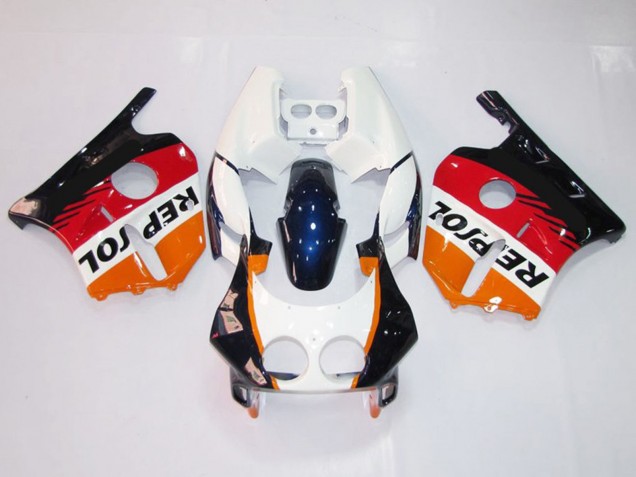 Aftermarket 1990-1998 White Repsol Honda CBR250RR Motorcycle Fairings