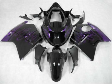 Aftermarket 1996-2007 Dark Purple Flame Honda CBR1100XX Motorcycle Fairings