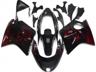 Aftermarket 1996-2007 Deep Red Flame Honda CBR1100XX Motorcycle Fairings