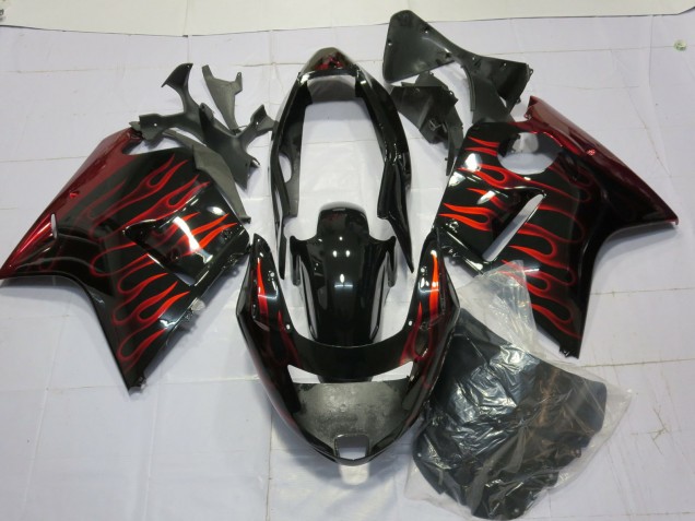 Aftermarket 1996-2007 Gloss Red Flame Honda CBR1100XX Motorcycle Fairings