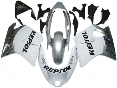 Aftermarket 1996-2007 Silver White Repsol Honda CBR1100XX Motorcycle Fairings