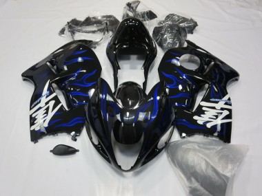 Aftermarket 1997-2007 Blue Swirl Suzuki GSXR 1300 Motorcycle Fairings