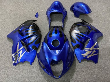 Aftermarket 1997-2007 Deep Blue and Black Suzuki GSXR 1300 Motorcycle Fairings