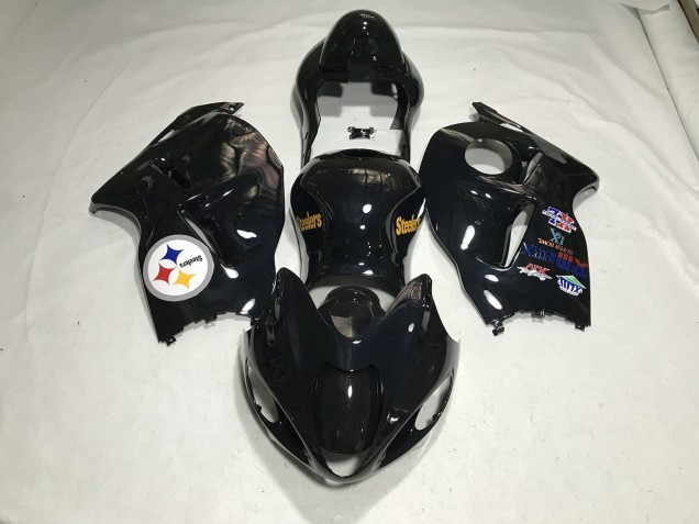 Aftermarket 1997-2007 Gloss Black Team Suzuki GSXR 1300 Motorcycle Fairings