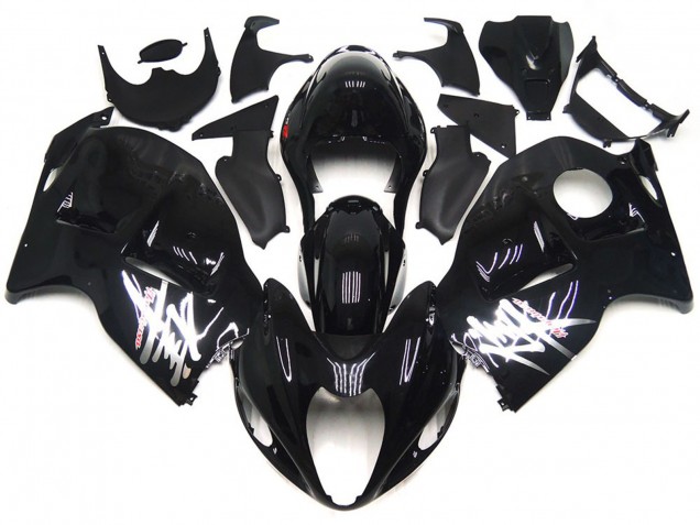 Aftermarket 1997-2007 Gloss Black w Silver Decals Suzuki GSXR 1300 Motorcycle Fairings