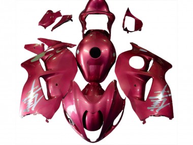 Aftermarket 1997-2007 Gloss Red & Silver Suzuki GSXR 1300 Motorcycle Fairings