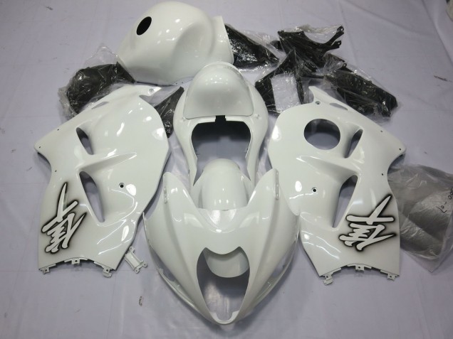 Aftermarket 1997-2007 Gloss White Suzuki GSXR 1300 Motorcycle Fairings