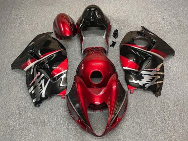 Aftermarket 1997-2007 Maroon and Black Style Suzuki GSXR 1300 Motorcycle Fairings