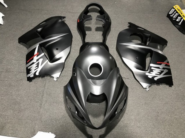 Aftermarket 1997-2007 Matte Silver / Black Suzuki GSXR 1300 Motorcycle Fairings