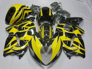 Aftermarket 1997-2007 Yellow and Black Suzuki GSXR 1300 Motorcycle Fairings