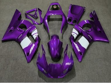 Aftermarket 1998-2002 Deep Purple & White Yamaha R6 Motorcycle Fairings