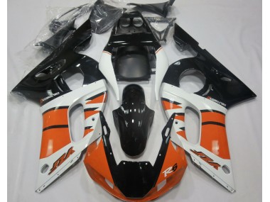 Aftermarket 1998-2002 Gloss Orange and Black Yamaha R6 Motorcycle Fairings