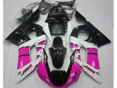 Aftermarket 1998-2002 Gloss Pink and Black Yamaha R6 Motorcycle Fairings