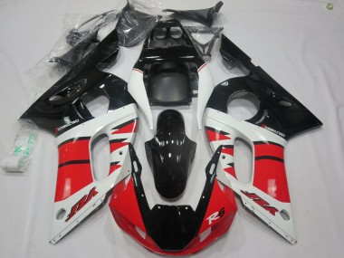 Aftermarket 1998-2002 Red White Design Yamaha R6 Motorcycle Fairings