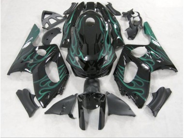 Aftermarket 1998-2007 Emerald Green Flame Yamaha YZF600 Motorcycle Fairings