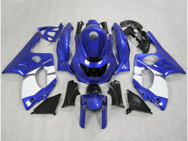 Aftermarket 1998-2007 Gloss Blue and White Yamaha YZF600 Motorcycle Fairings