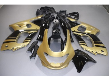 Aftermarket 1998-2007 Gloss Gold and Black Yamaha YZF600 Motorcycle Fairings