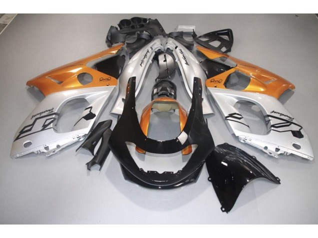 Aftermarket 1998-2007 Gloss Orange Silver and Black Yamaha YZF600 Motorcycle Fairings