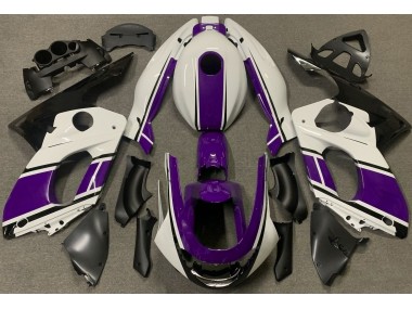 Aftermarket 1998-2007 Gloss White and Dark Purple Yamaha YZF600 Motorcycle Fairings