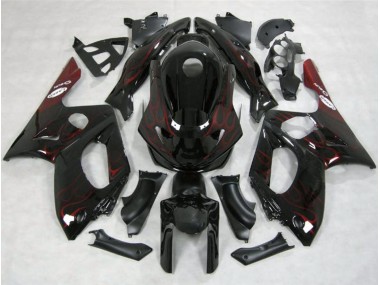 Aftermarket 1998-2007 Red Flame Yamaha YZF600 Motorcycle Fairings