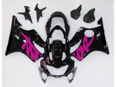 Aftermarket 1999-2000 Gloss Black & Pink Honda CBR600 F4 Motorcycle Fairings