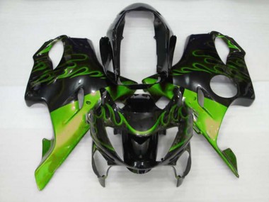 Aftermarket 1999-2000 Green Flame Honda CBR600 F4 Motorcycle Fairings