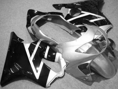 Aftermarket 1999-2000 Silver Black Honda CBR600 F4 Motorcycle Fairings