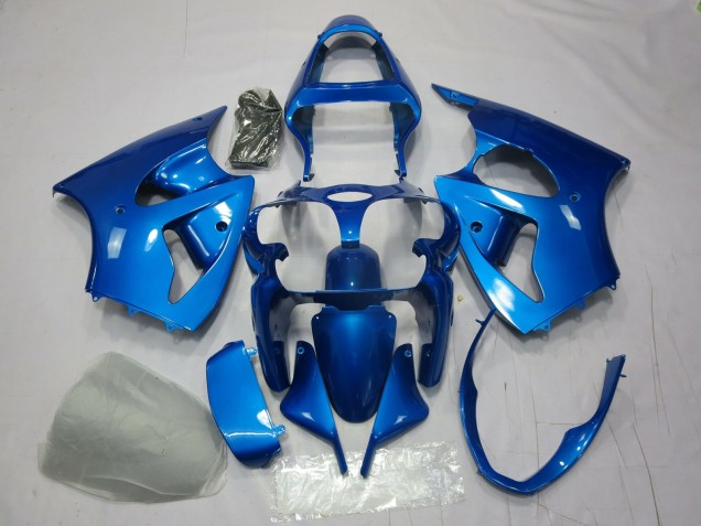 Aftermarket 2000-2002 Blue Kawasaki ZX6R Motorcycle Fairings