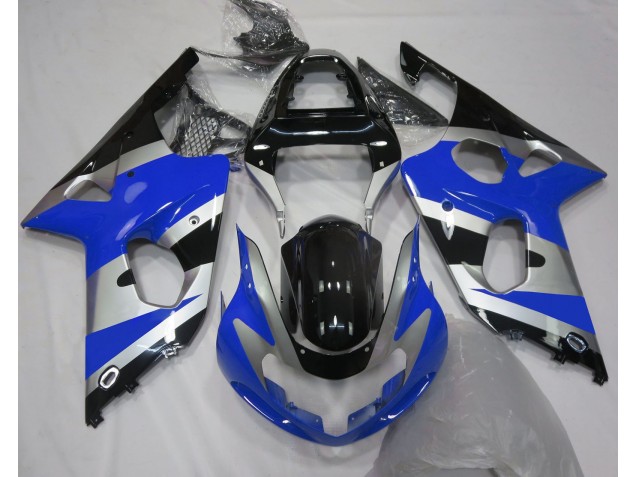 Aftermarket 2000-2002 Blue Silver OEM Style Suzuki GSXR 1000 Motorcycle Fairings