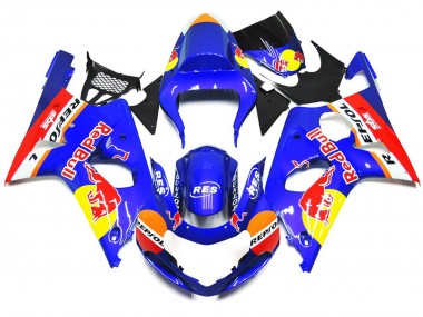 Aftermarket 2000-2002 Custom Red Bull Style OEM style Kit Suzuki GSXR 1000 Motorcycle Fairings