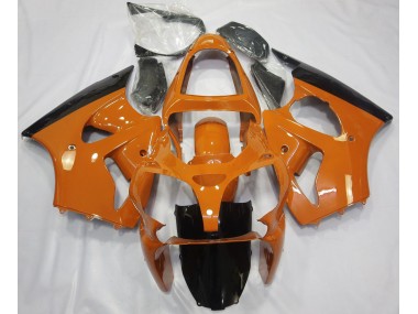 Aftermarket 2000-2002 Gloss Orange & Black Kawasaki ZX6R Motorcycle Fairings