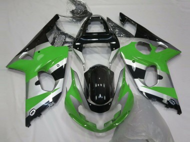 Aftermarket 2000-2002 Green Silver OEM Style Suzuki GSXR 1000 Motorcycle Fairings