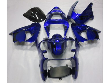 Aftermarket 2000-2002 Metallic Blue Kawasaki ZX6R Motorcycle Fairings