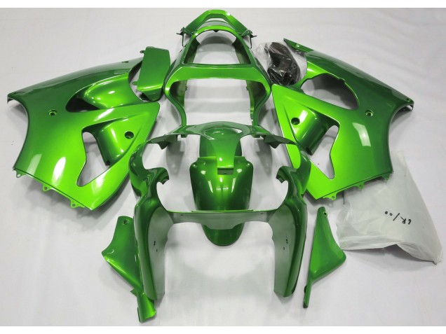 Aftermarket 2000-2002 Metallic Green Kawasaki ZX6R Motorcycle Fairings