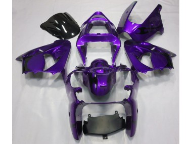 Aftermarket 2000-2002 Metallic Purple Kawasaki ZX6R Motorcycle Fairings