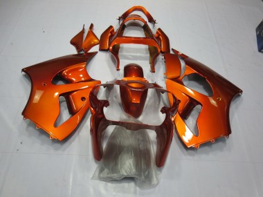 Aftermarket 2000-2002 Orange Kawasaki ZX6R Motorcycle Fairings