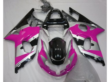 Aftermarket 2000-2002 Pink Silver OEM Style Suzuki GSXR 1000 Motorcycle Fairings