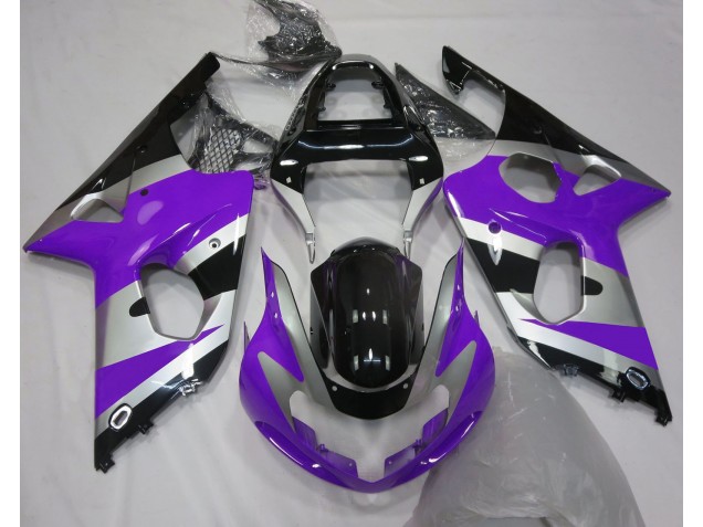 Aftermarket 2000-2002 Purple Silver OEM Style Suzuki GSXR 1000 Motorcycle Fairings