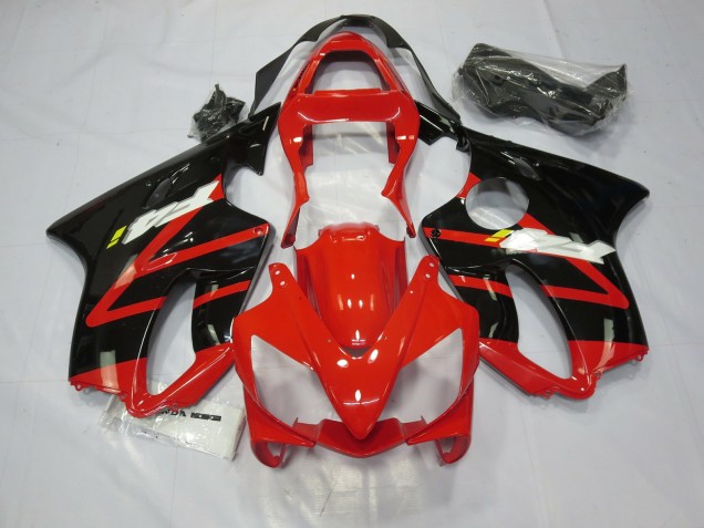 Aftermarket 2001-2003 Black Red and Yellow i Honda CBR600 F4i Motorcycle Fairings