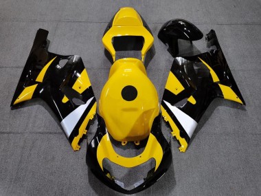 Aftermarket 2001-2003 Black and Yellow Suzuki GSXR 600-750 Motorcycle Fairings