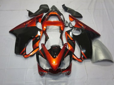 Aftermarket 2001-2003 Deep Orange and Black Honda CBR600 F4i Motorcycle Fairings