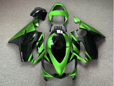 Aftermarket 2001-2003 Gloss Green and Black Honda CBR600 F4i Motorcycle Fairings