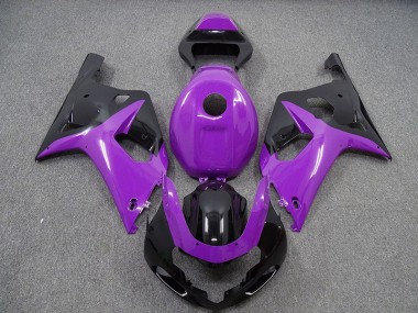 Aftermarket 2001-2003 Gloss Purple and Black Suzuki GSXR 600-750 Motorcycle Fairings