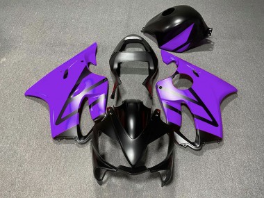 Aftermarket 2001-2003 Matte Black and Purple Honda CBR600 F4i Motorcycle Fairings