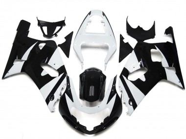 Aftermarket 2001-2003 White and Black Style OEM Suzuki GSXR 600-750 Motorcycle Fairings