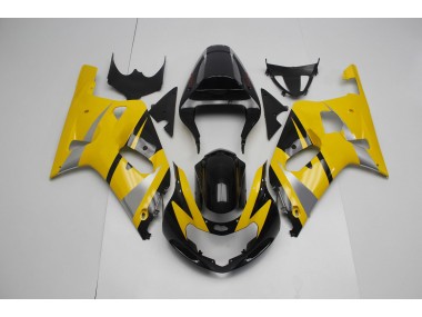 Aftermarket 2001-2003 Yellow and Black Suzuki GSXR 600-750 Motorcycle Fairings