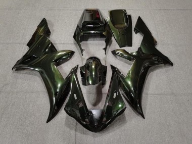 Aftermarket 2002-2003 Forest Green & Gold Yamaha R1 Motorcycle Fairings