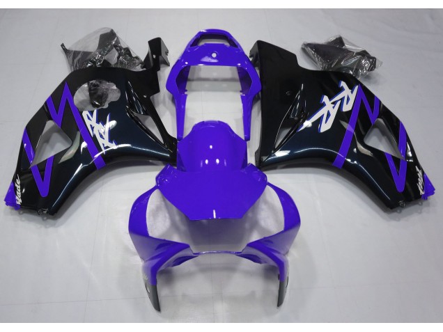 Aftermarket 2002-2003 Gloss Black and Purple Honda CBR954 Motorcycle Fairings