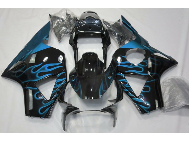 Aftermarket 2002-2003 Light Blue Flame Honda CBR954 Motorcycle Fairings