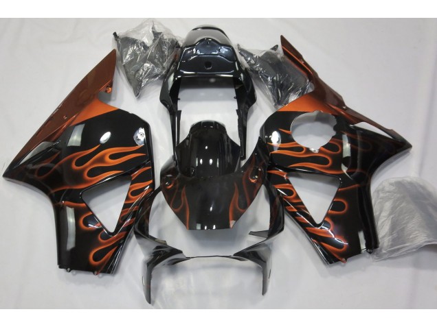 Aftermarket 2002-2003 Orange Flame Honda CBR954 Motorcycle Fairings